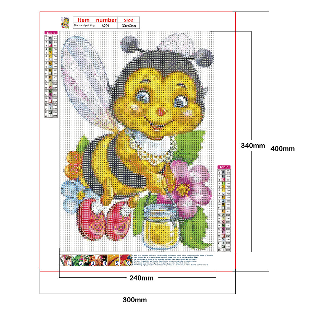 Bee - Full Round Drill Diamond Painting 30*40CM