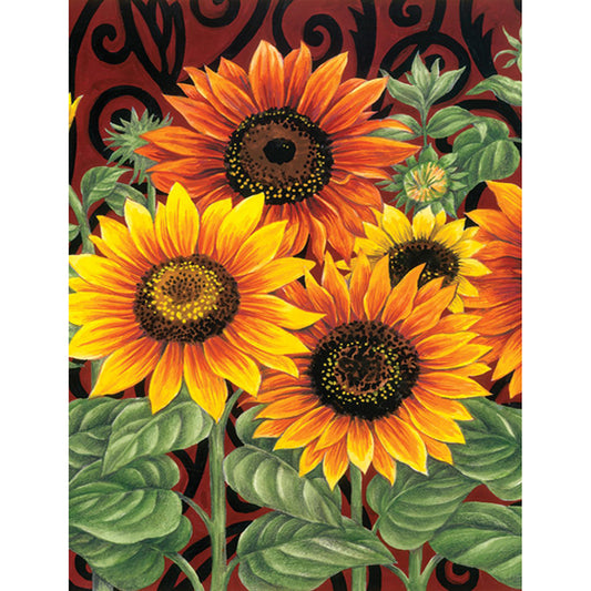 Sunflowers - Full Round Drill Diamond Painting 30*40CM