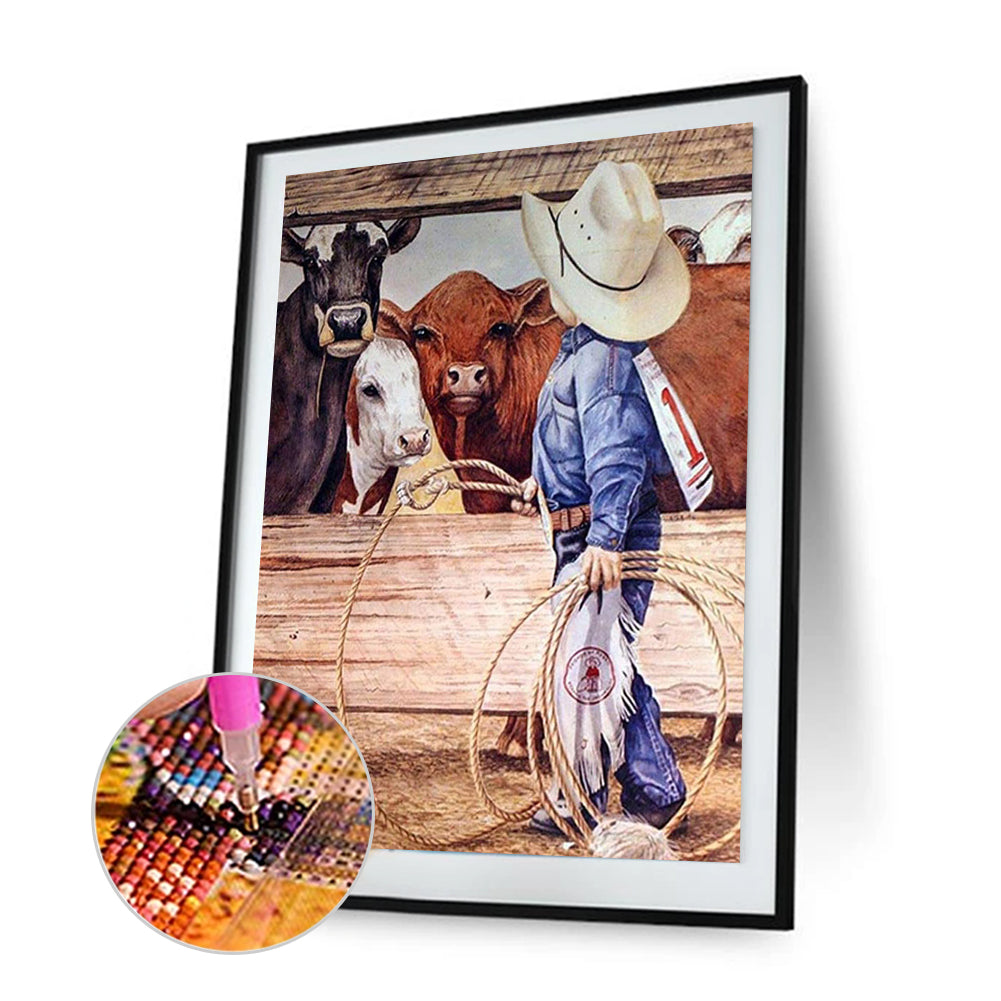 Cowboy - Full Round Drill Diamond Painting 30*40CM