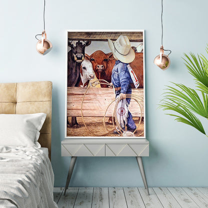 Cowboy - Full Round Drill Diamond Painting 30*40CM