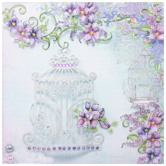 Butterfly Flower - Full Round Drill Diamond Painting 40*40CM