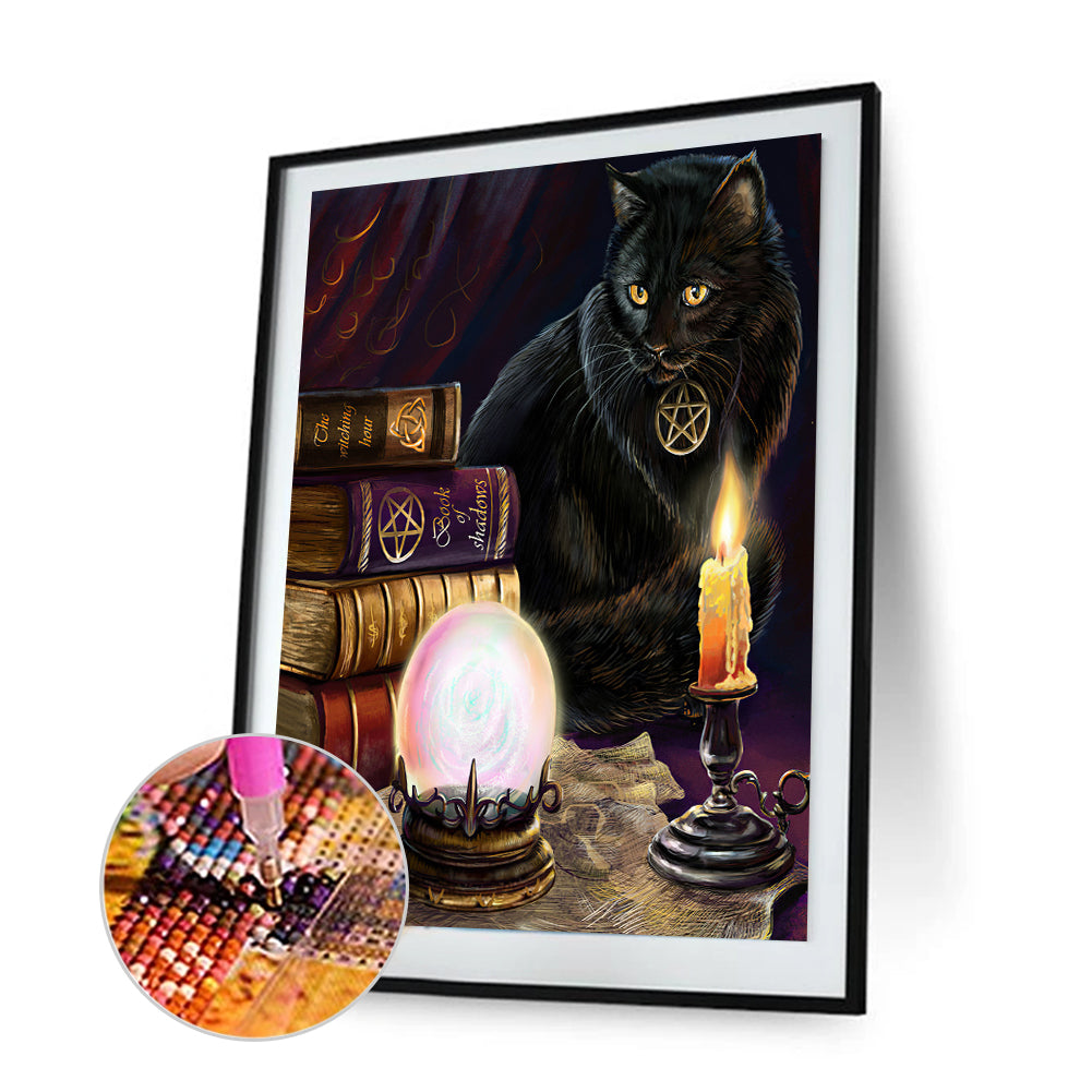 Black Cat - Full Round Drill Diamond Painting 40*50CM