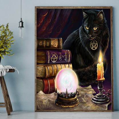 Black Cat - Full Round Drill Diamond Painting 40*50CM