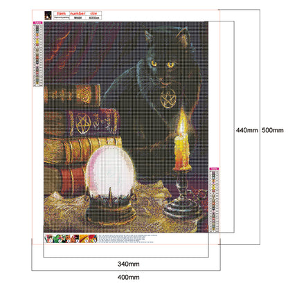 Black Cat - Full Round Drill Diamond Painting 40*50CM