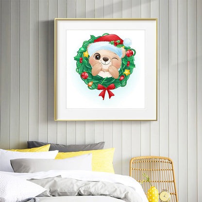 Christmas Puppy - Full Round Drill Diamond Painting 30*30CM