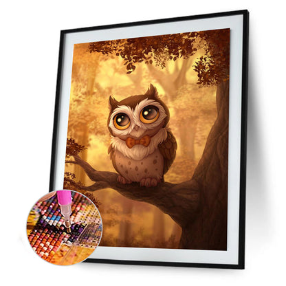 Owl - Full Round Drill Diamond Painting 30*40CM