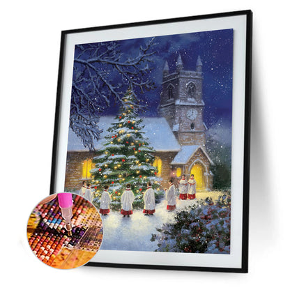 Christmas Night - Full Round Drill Diamond Painting 30*40CM