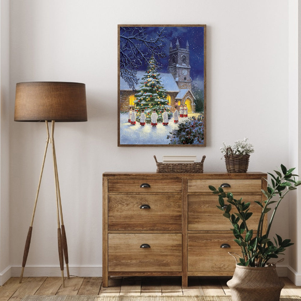 Christmas Night - Full Round Drill Diamond Painting 30*40CM