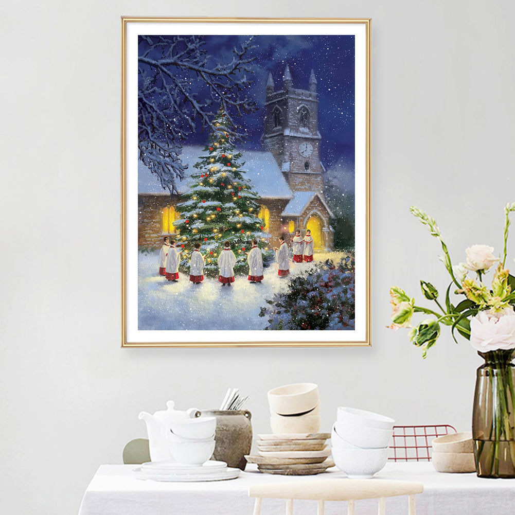 Christmas Night - Full Round Drill Diamond Painting 30*40CM