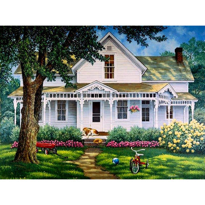 House Scenery - Full Round Drill Diamond Painting 40*30CM