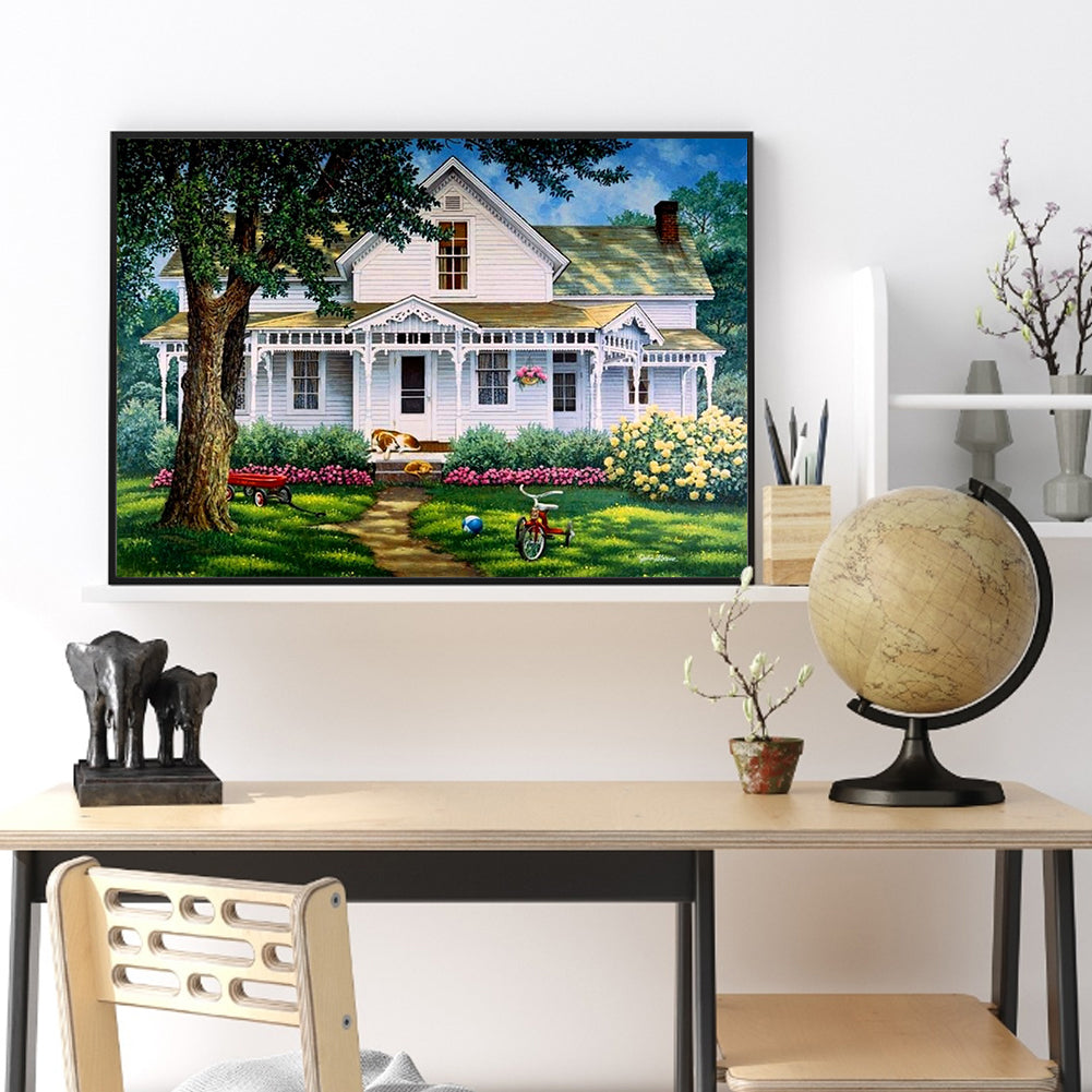 House Scenery - Full Round Drill Diamond Painting 40*30CM