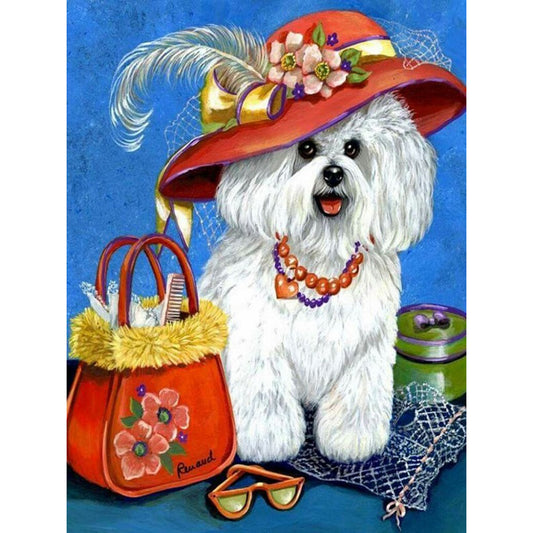 Dog - Full Round Drill Diamond Painting 30*40CM