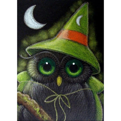 Owl - Full Round Drill Diamond Painting 30*40CM