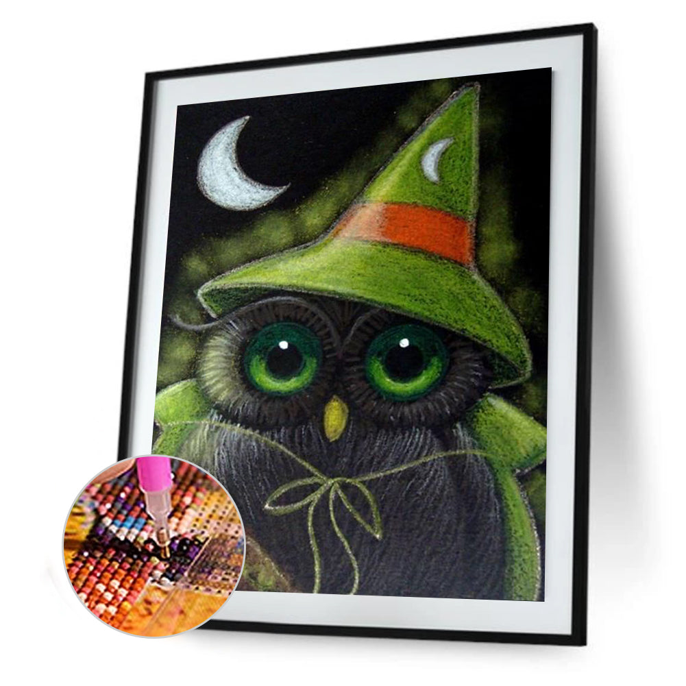 Owl - Full Round Drill Diamond Painting 30*40CM