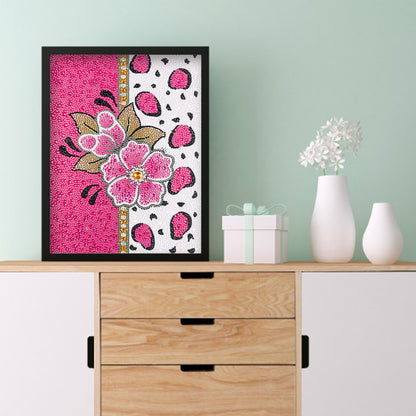 Pink Flower - Special Shaped Drill Diamond Paiting 30*40CM