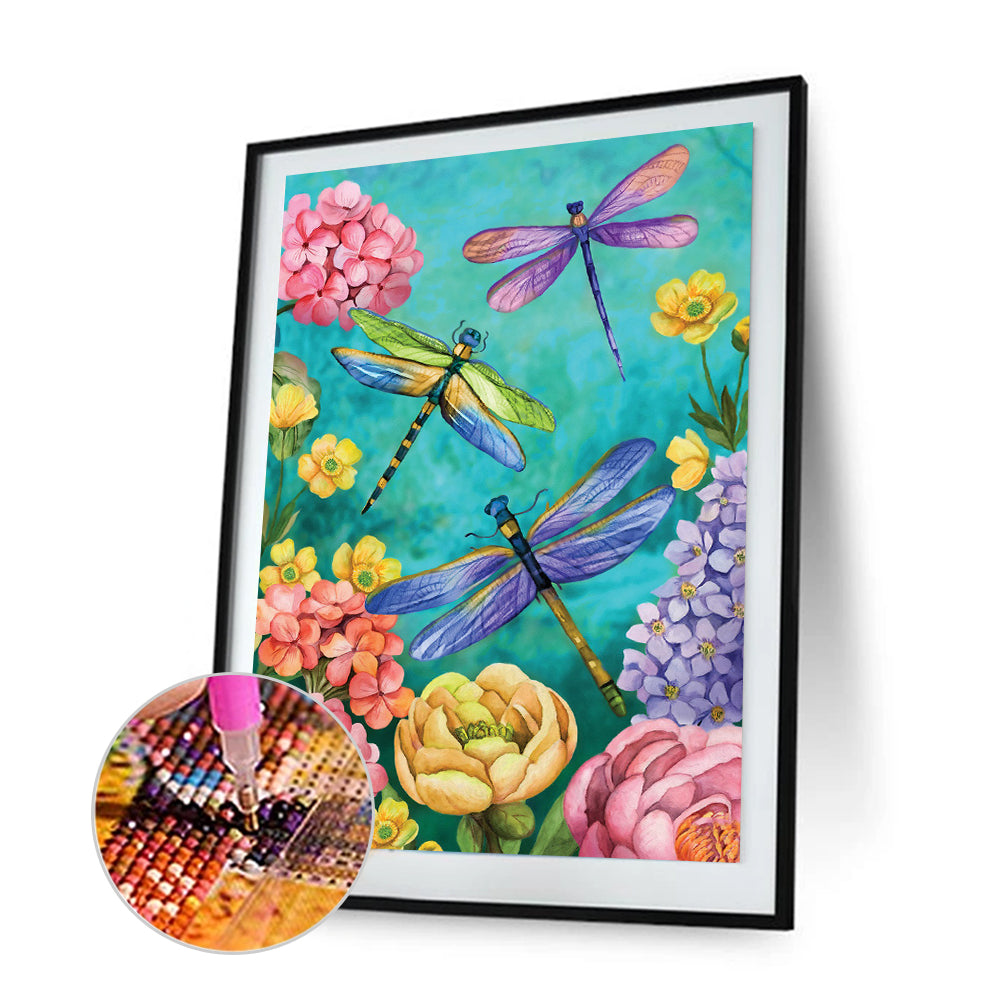 Dragonfly - Full Round Drill Diamond Painting 30*40CM