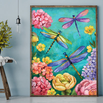 Dragonfly - Full Round Drill Diamond Painting 30*40CM