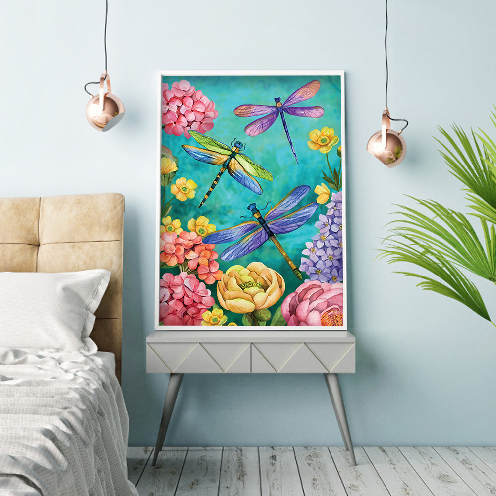 Dragonfly - Full Round Drill Diamond Painting 30*40CM