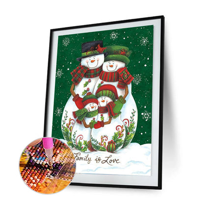 Snowman - Full Round Drill Diamond Painting 35*45CM