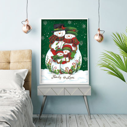 Snowman - Full Round Drill Diamond Painting 35*45CM