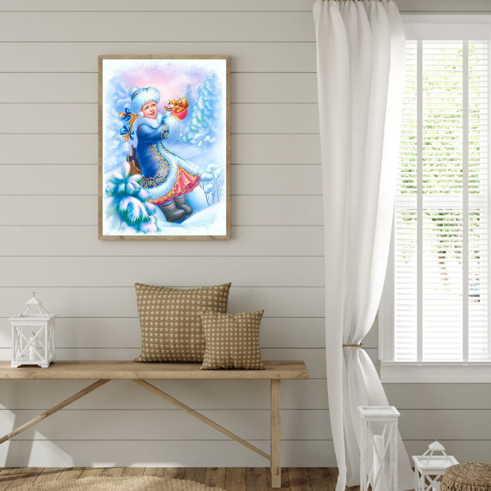 Ice Girl - Full Round Drill Diamond Painting 30*40CM