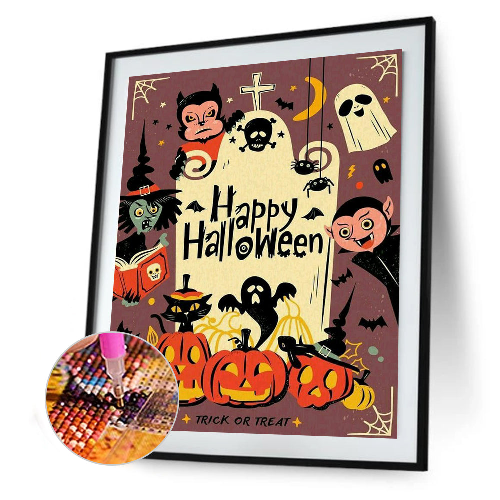 Halloween - Full Round Drill Diamond Painting 30*40CM