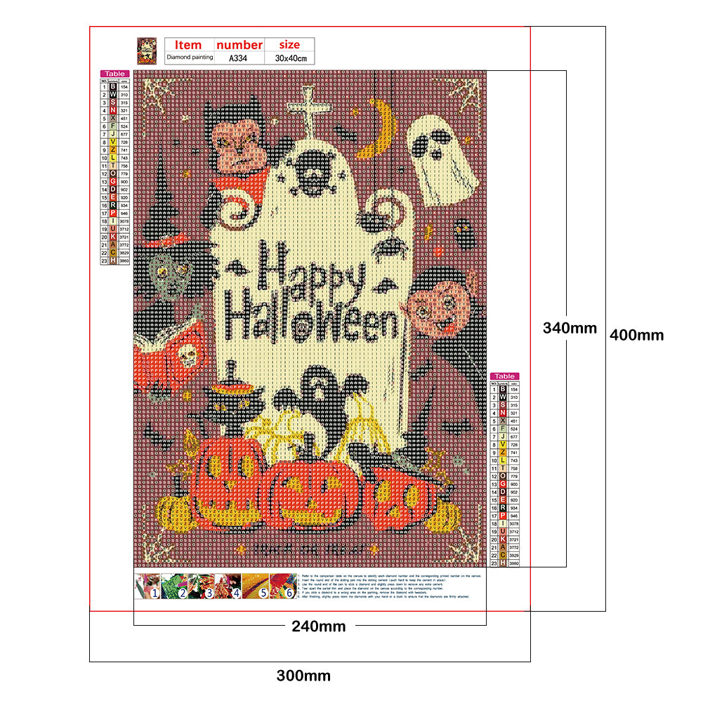 Halloween - Full Round Drill Diamond Painting 30*40CM