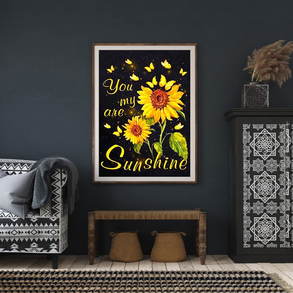 Yellow Sunflower - Special Shaped Drill Diamond Paiting 30*40CM