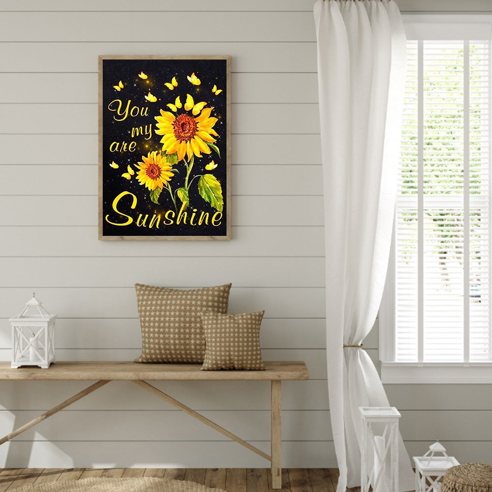 Yellow Sunflower - Special Shaped Drill Diamond Paiting 30*40CM