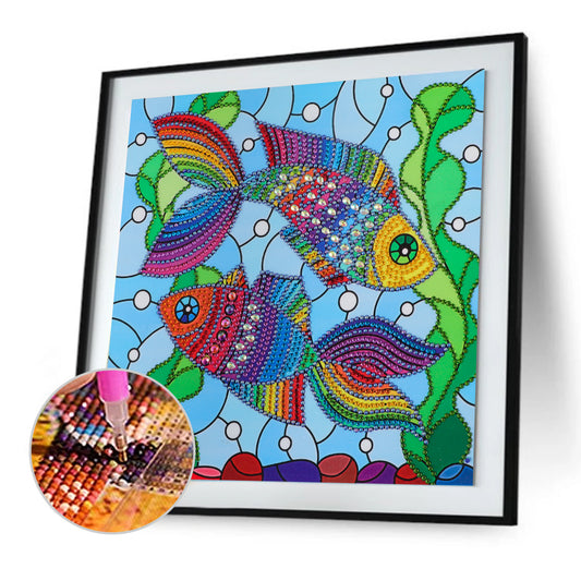 Fish - Special Shaped Drill Diamond Paiting 30*30CM