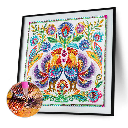 Rooster - Special Shaped Drill Diamond Paiting 30*30CM