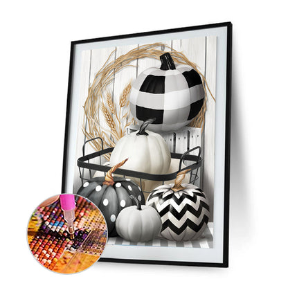 Halloween Pumpkins - Full Round Drill Diamond Painting 30*40CM