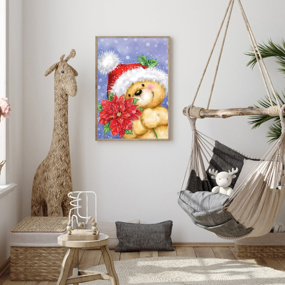 Bear Snow - Full Round Drill Diamond Painting 30*40CM