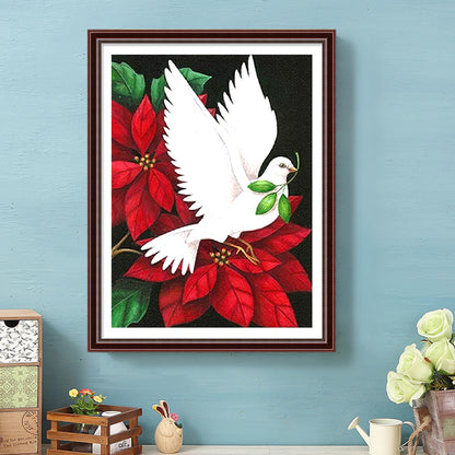 Rose Dove - Full Round Drill Diamond Painting 30*40CM