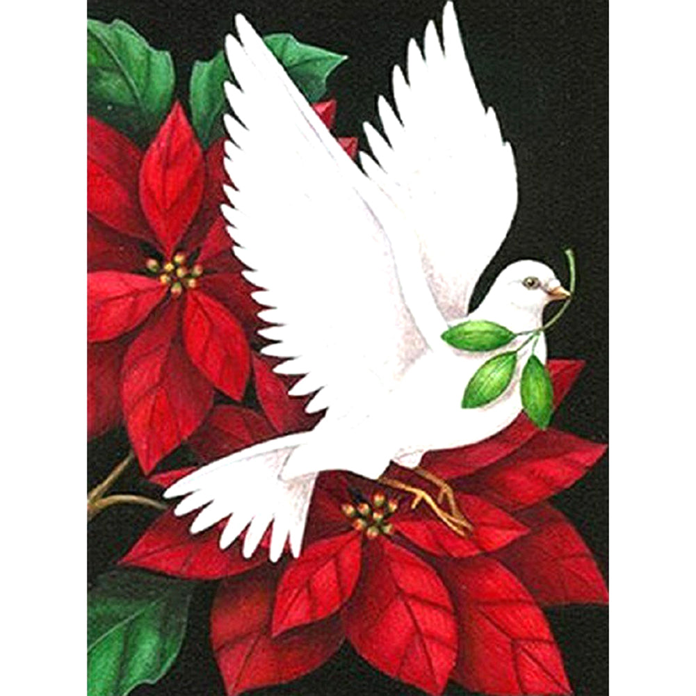 Rose Dove - Full Round Drill Diamond Painting 30*40CM