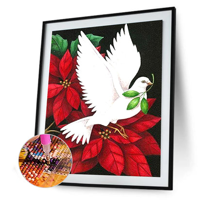 Rose Dove - Full Round Drill Diamond Painting 30*40CM