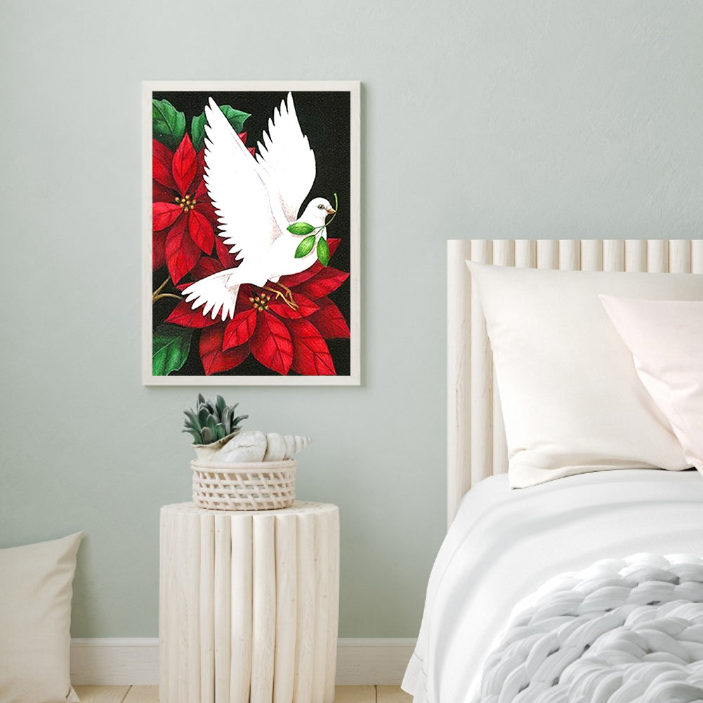 Rose Dove - Full Round Drill Diamond Painting 30*40CM