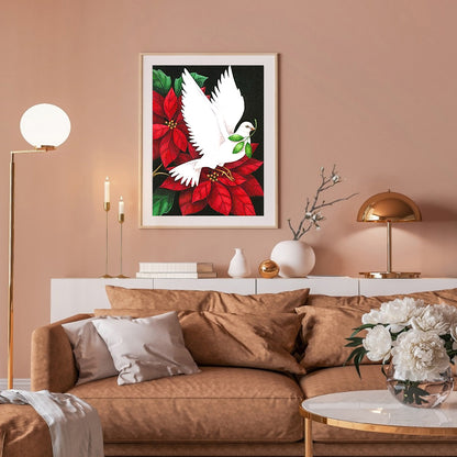 Rose Dove - Full Round Drill Diamond Painting 30*40CM