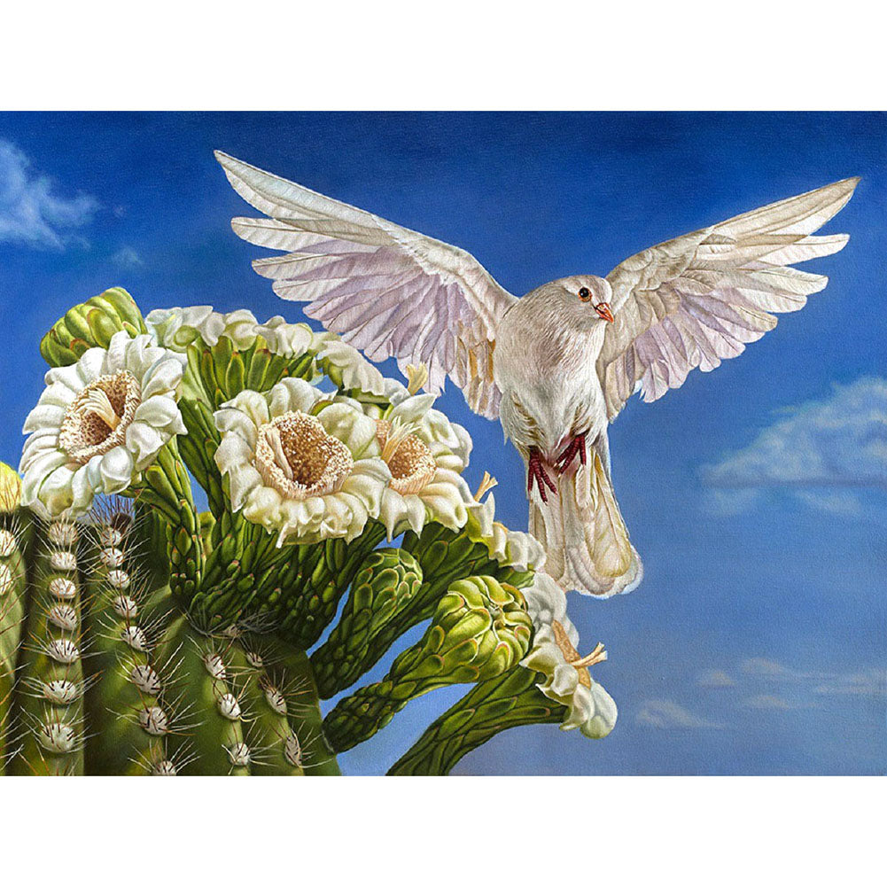 Pigeons - Full Round Drill Diamond Painting 40*30CM