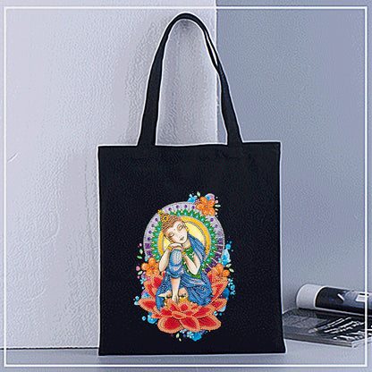 5D DIY Diamond Painting Handbag Mosaic Rhinestone Embroidery Shopping Bag