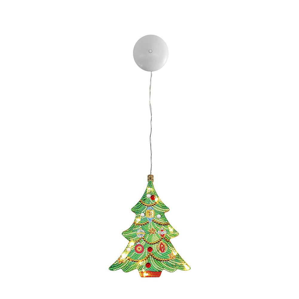 5D Christmas Diamond Painting Hanging Light Festive Rhinestone Lamp Pendant