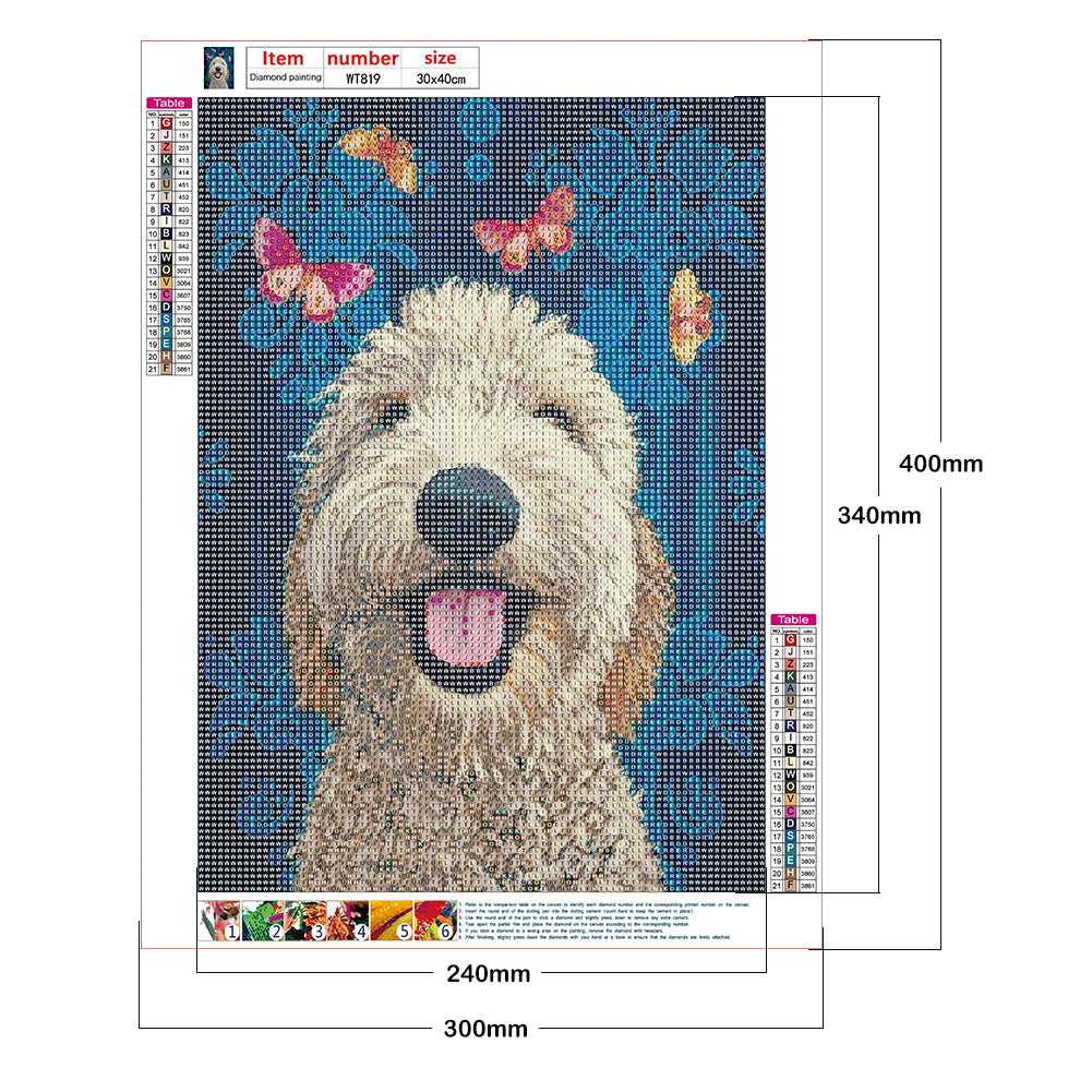 Dog - Full Round Drill Diamond Painting 30*40CM