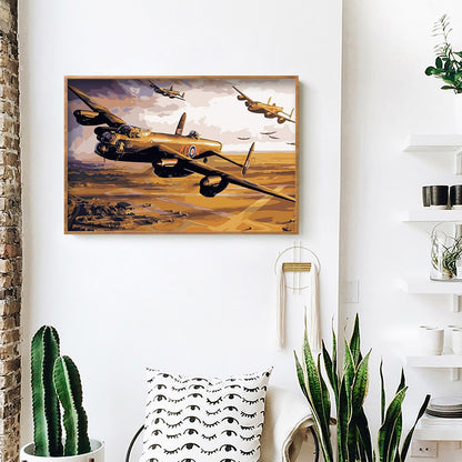 Airplane - Full Round Drill Diamond Painting 40*30CM