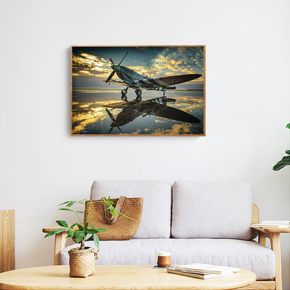 Airplane - Full Round Drill Diamond Painting 40*30CM