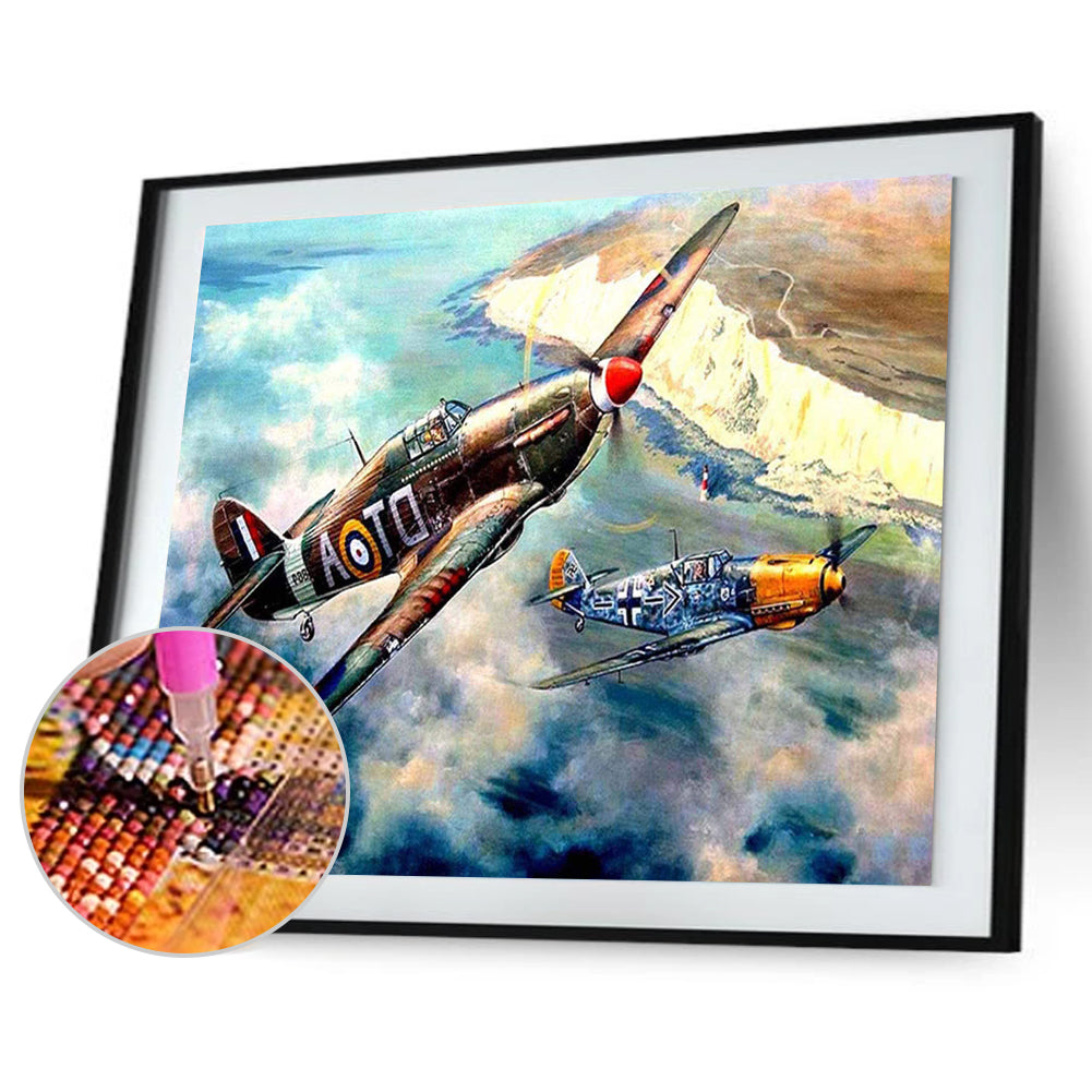 Airplane - Full Round Drill Diamond Painting 40*30CM