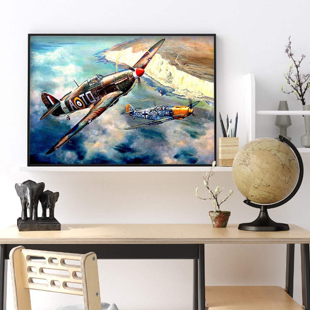 Airplane - Full Round Drill Diamond Painting 40*30CM