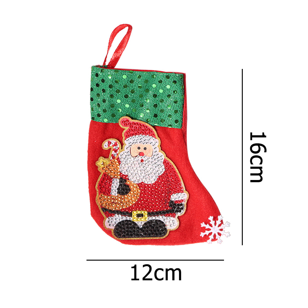 3pcs Christmas Stockings Hanging Pendants DIY Diamond Painting Artwork Kit