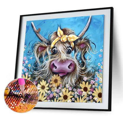 Cattle Flowers - Full Round Drill Diamond Painting 40*40CM