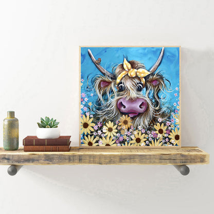 Cattle Flowers - Full Round Drill Diamond Painting 40*40CM