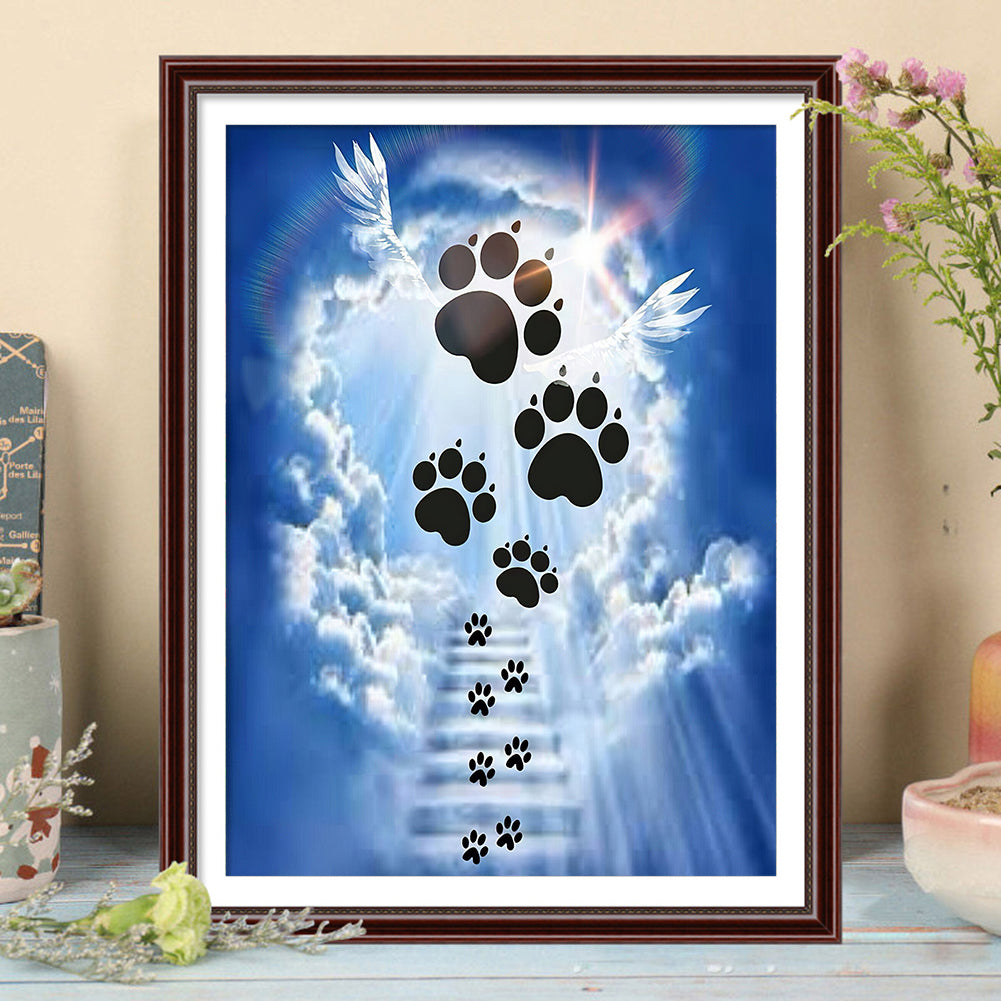 Dog Footprints - Full Round Drill Diamond Painting 30*40CM